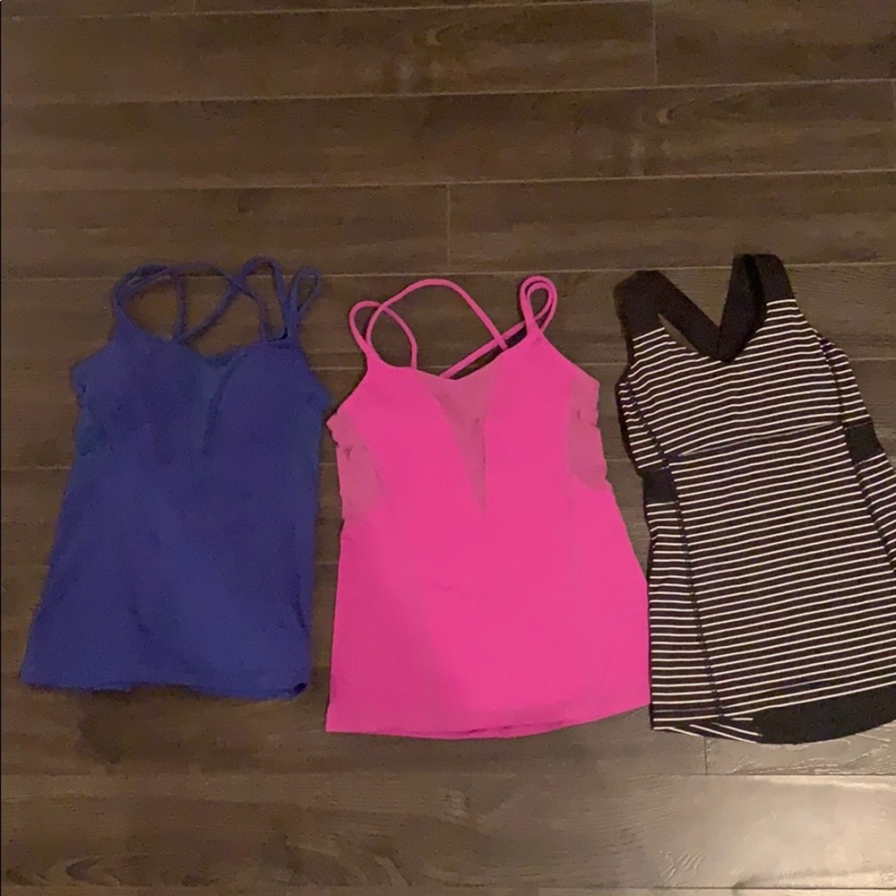 Lot of gently used Lululemon tank tops